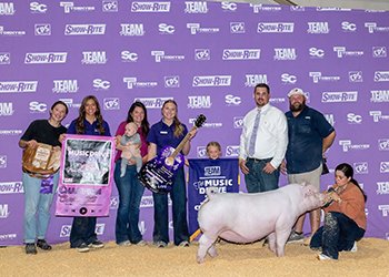Grand Champion CPS Gilt & Champion Chester
2025 Team Purebred Music Drive