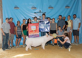 Champion ffa purebred barrow &
champion Yorkshire
2026 MO State Fair