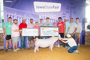 3rd overall 4-H purebred market hog
& champion yorkshire
2026 IA State Fair
